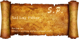 Sallay Péter névjegykártya